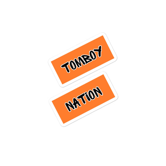 Tomboy Nation Orange Stripe Sticker
