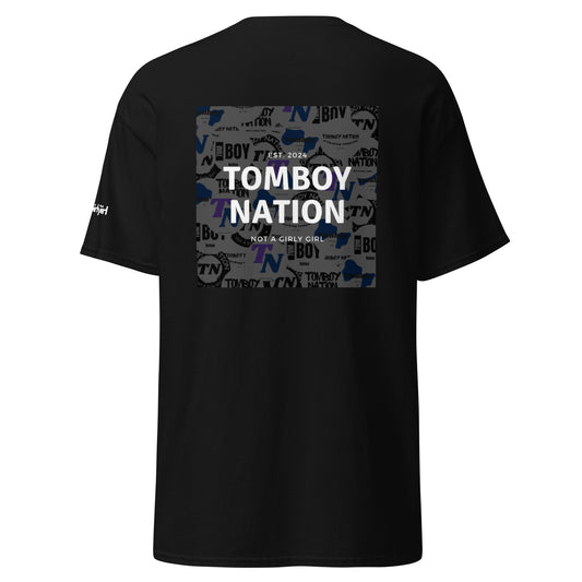 Tomboy Nation Black Overlap Tee