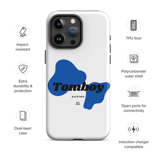 Tomboy Nation Spotted White Tough Case for iPhone®