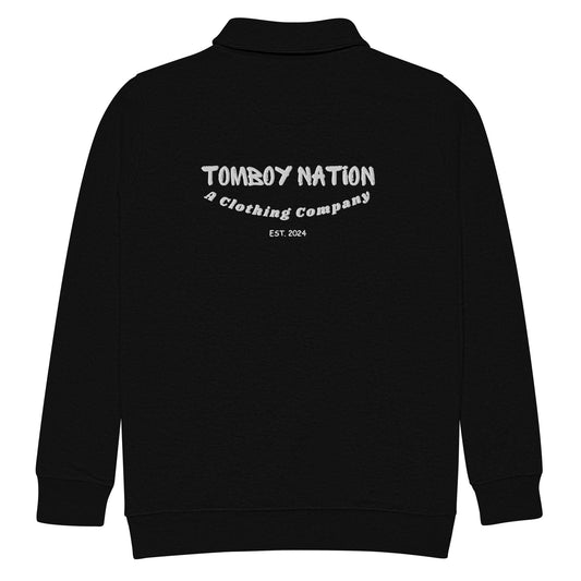 Tomboy Nation Black Curvy Fleece Pullover