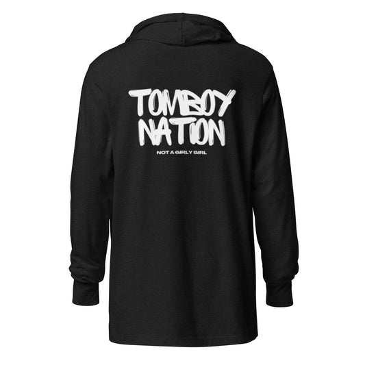 Tomboy Nation Black Original Hooded Long-Sleeve Tee