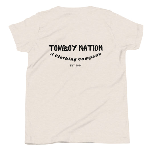 Big Kids Tomboy Nation Tan Curvy Tee