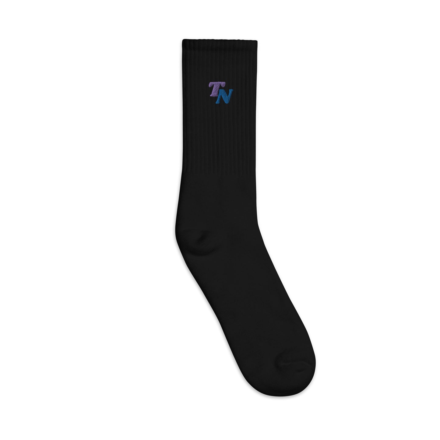 Tomboy Nation Black T&N Embroidered Socks