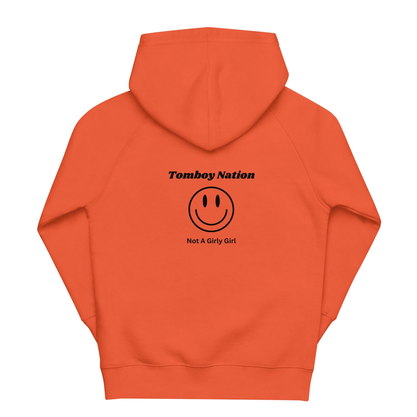 Little Kids Tomboy Nation Orange Smiley Hoodie