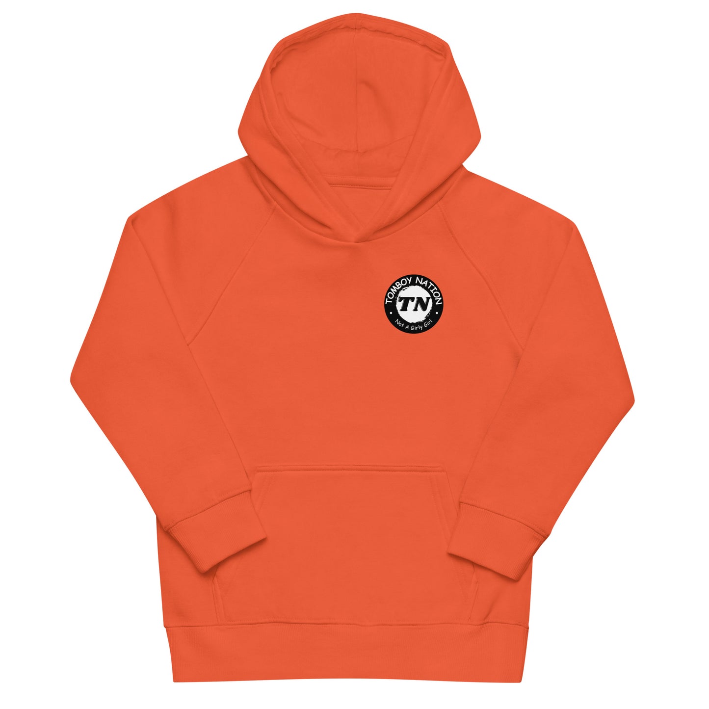 Little Kids Tomboy Nation Orange Smiley Hoodie