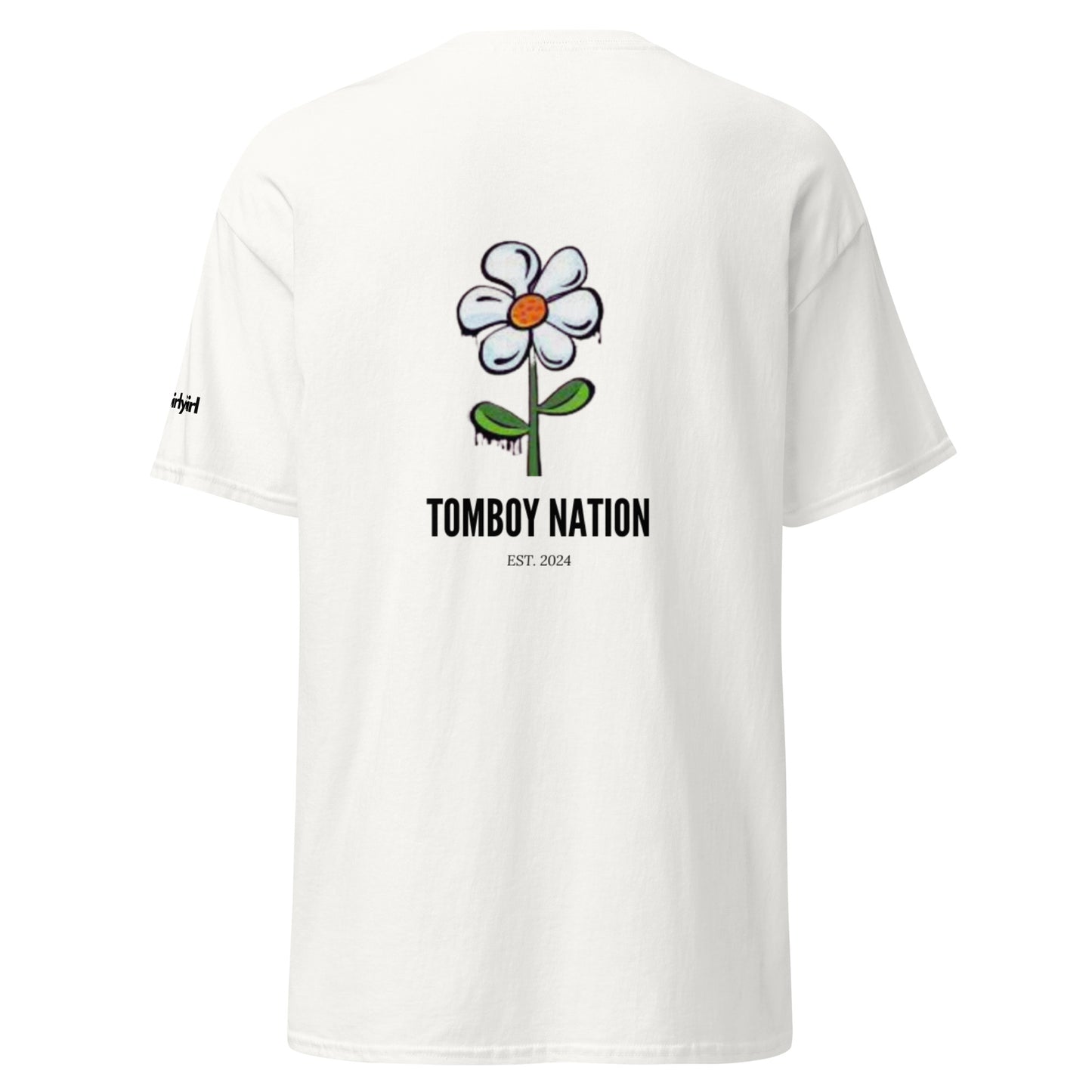 Tomboy Nation White Flower Tee