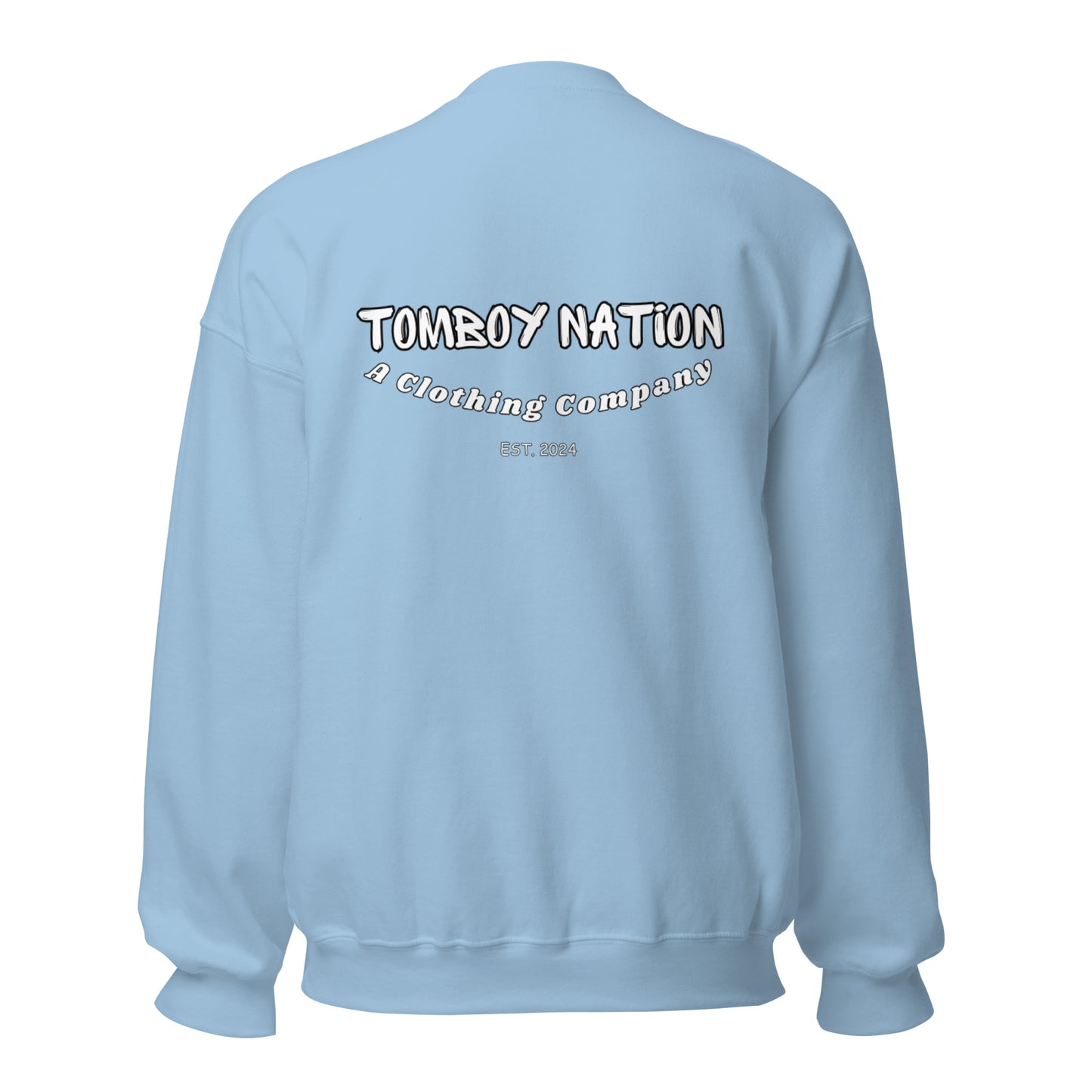 Tomboy Nation Light Blue Curvy Crewneck