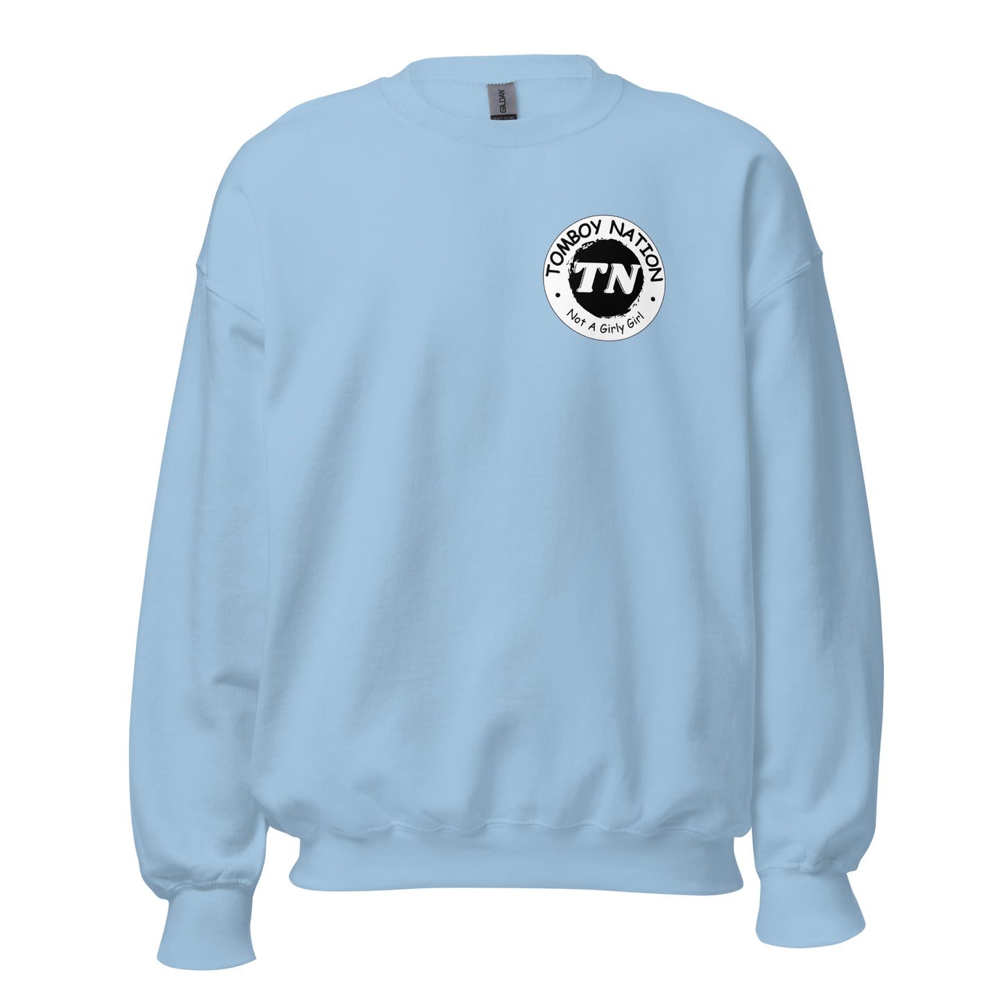 Tomboy Nation Light Blue Curvy Crewneck