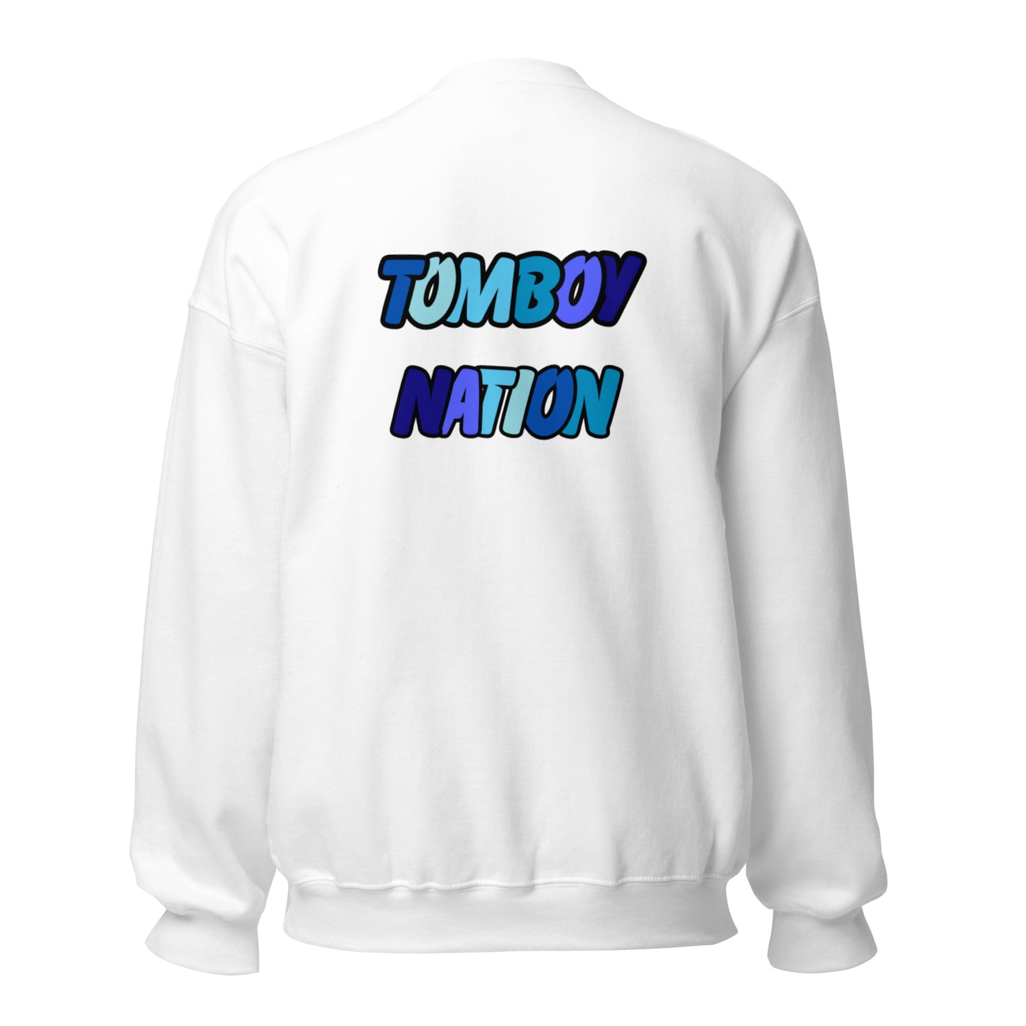 Tomboy Nation White Bubble Letter Crewneck