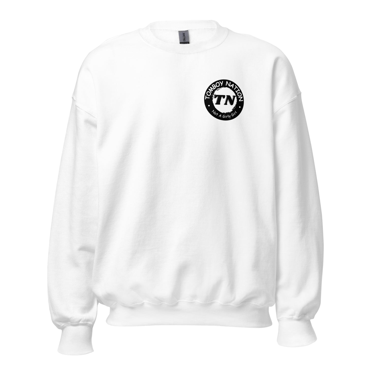 Tomboy Nation White Flower Crewneck