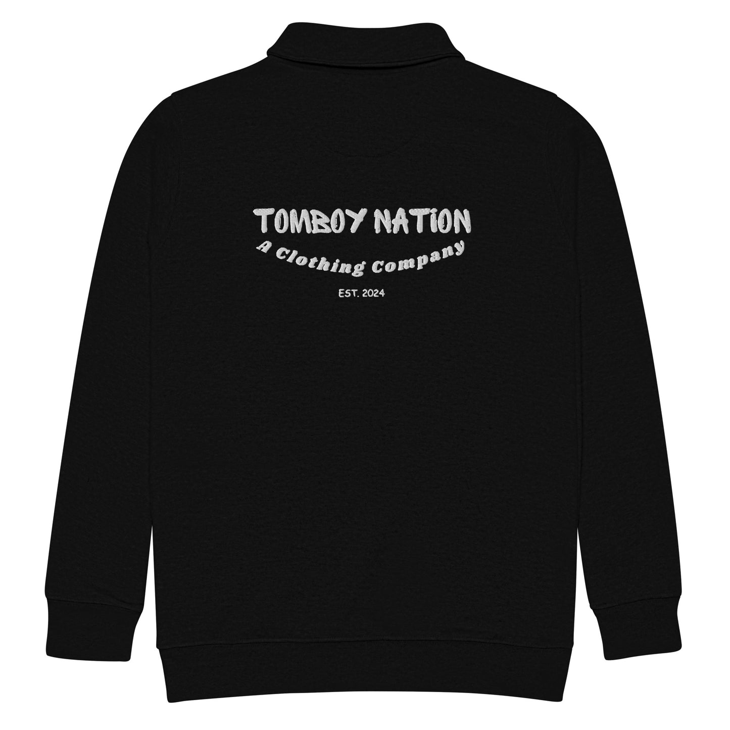 Tomboy Nation Black Curvy Fleece Pullover