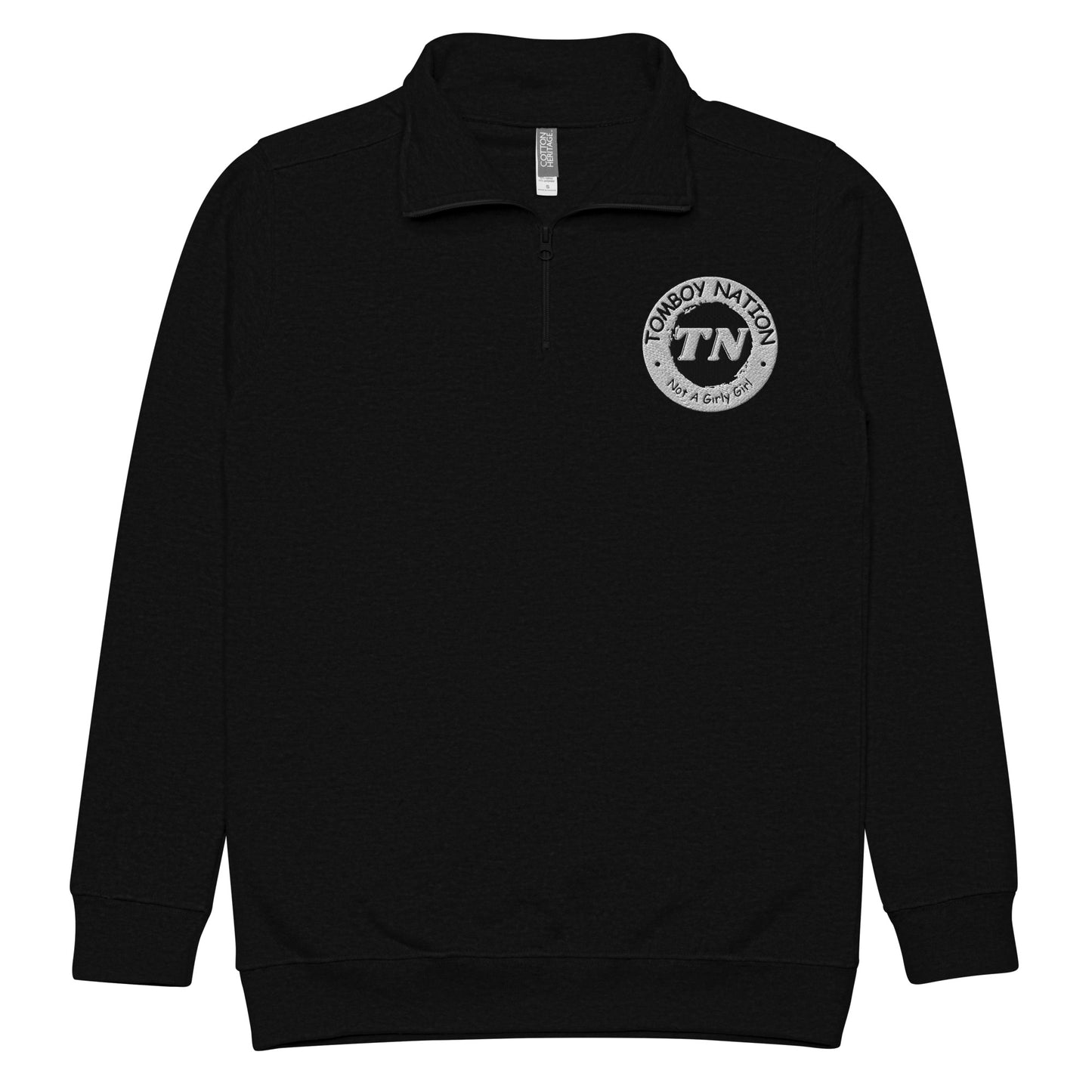 Tomboy Nation Black Curvy Fleece Pullover