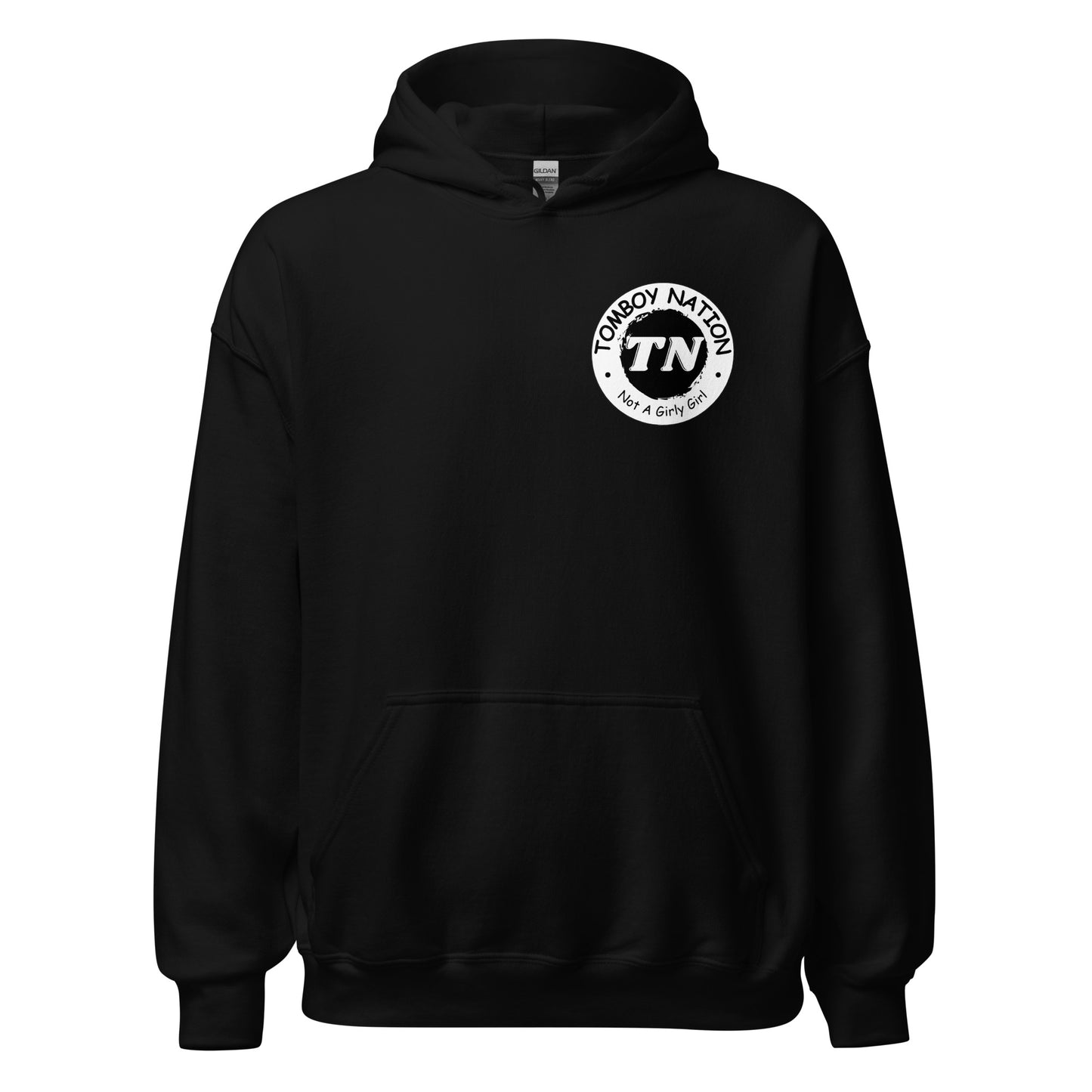 Tomboy Nation Black Overlap Hoodie