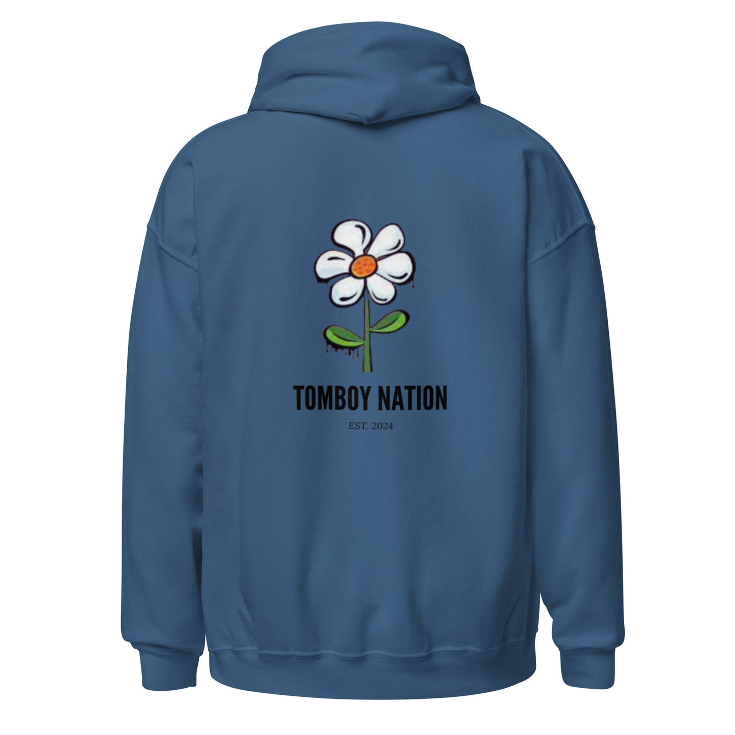 Tomboy Nation Dark Blue Flower Hoodie