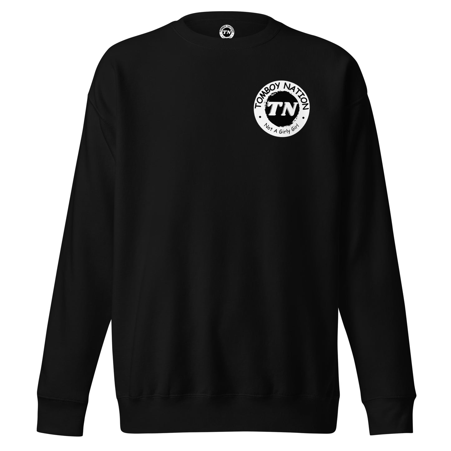 Tomboy Nation Black Flower Crewneck