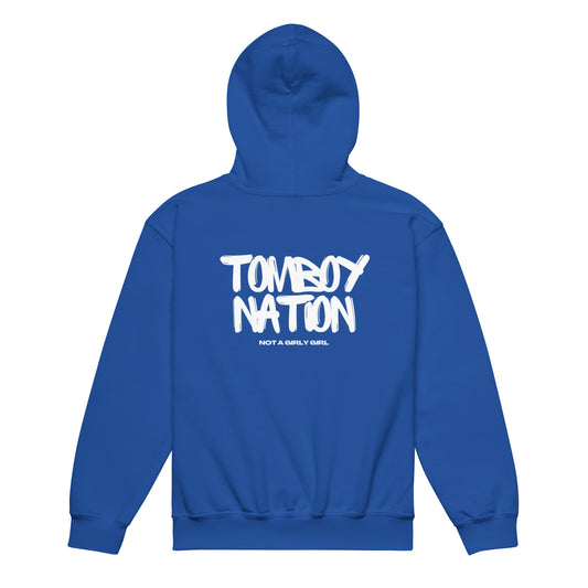 Big Kids Tomboy Nation Blue Original Hoodie